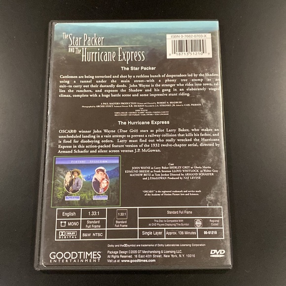 The Star Packer & The Hurricane Express - John Wayne Double Feature DVD - Picture 2 of 5